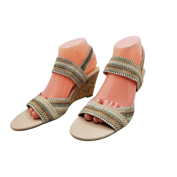 Womens Coach And Four 3" Slingback Wedge Heel Sandals. Size 8.5M - Picture 2 of 8